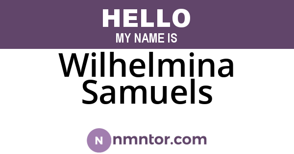 Wilhelmina Samuels