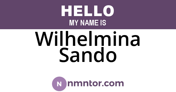 Wilhelmina Sando