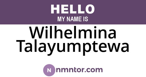 Wilhelmina Talayumptewa