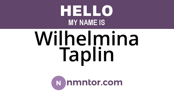 Wilhelmina Taplin