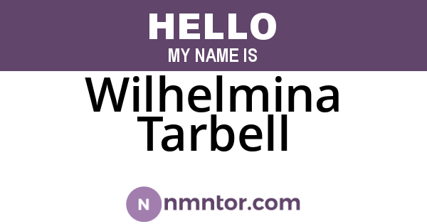 Wilhelmina Tarbell