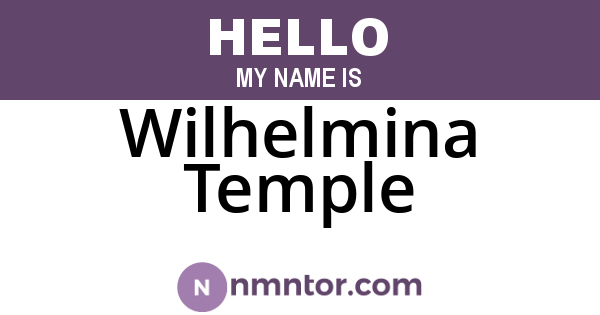 Wilhelmina Temple
