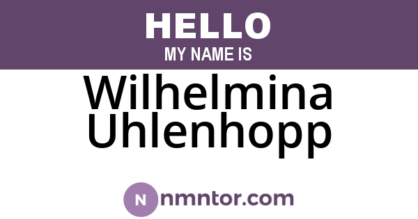 Wilhelmina Uhlenhopp