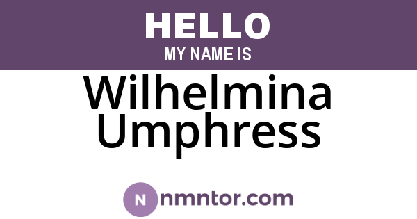 Wilhelmina Umphress
