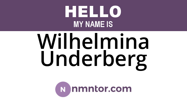 Wilhelmina Underberg