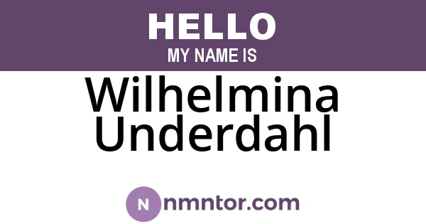 Wilhelmina Underdahl
