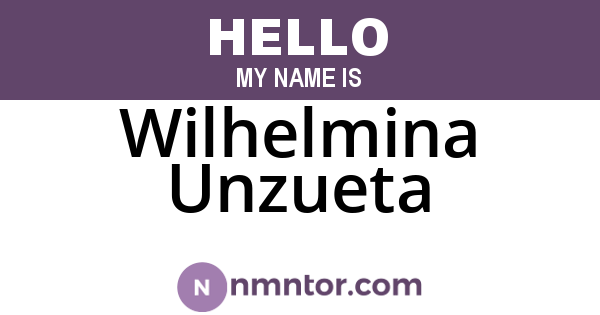 Wilhelmina Unzueta