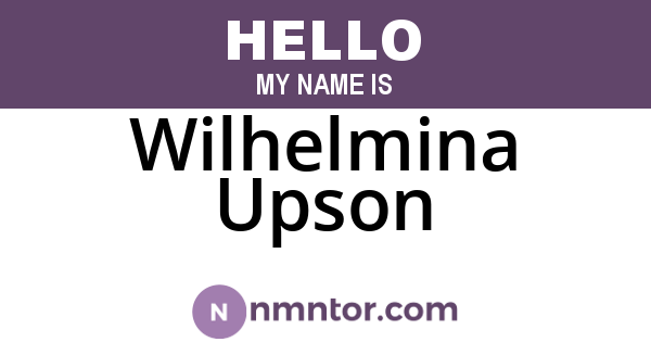 Wilhelmina Upson