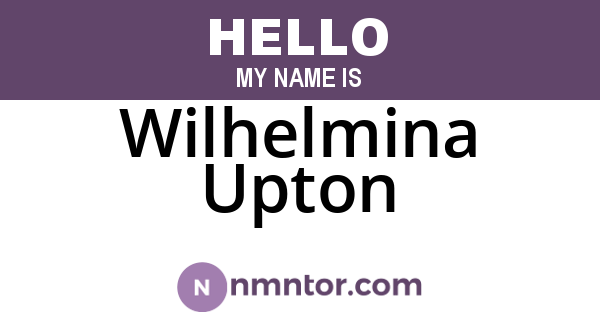 Wilhelmina Upton