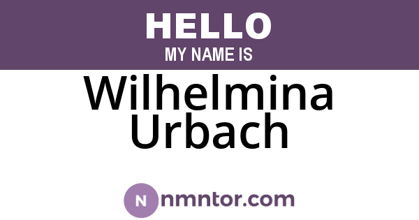 Wilhelmina Urbach