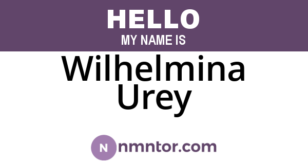 Wilhelmina Urey