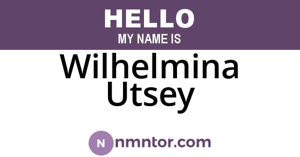 Wilhelmina Utsey