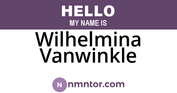 Wilhelmina Vanwinkle
