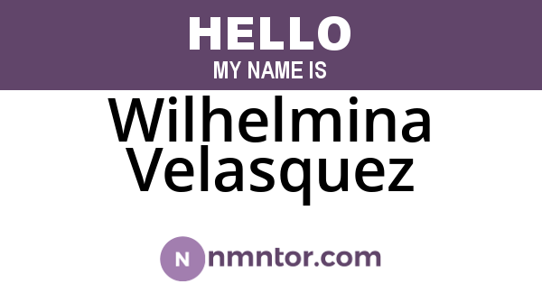 Wilhelmina Velasquez