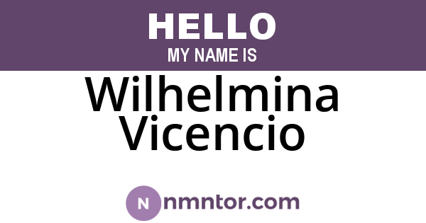 Wilhelmina Vicencio
