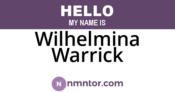 Wilhelmina Warrick