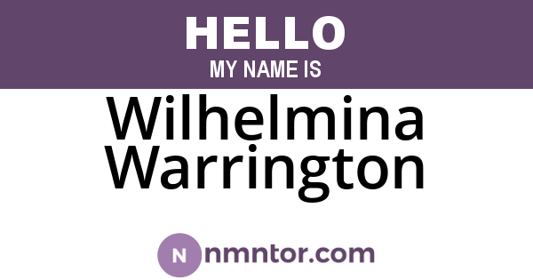 Wilhelmina Warrington