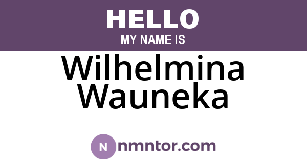 Wilhelmina Wauneka