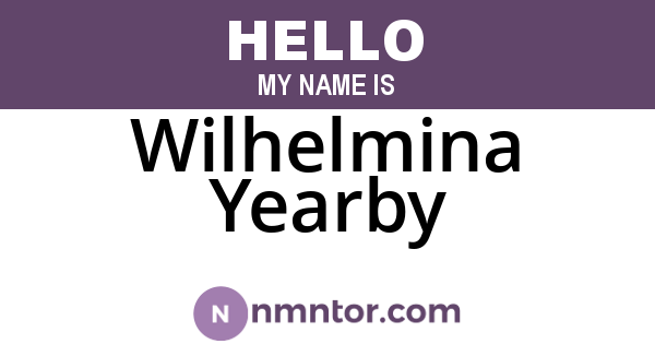 Wilhelmina Yearby