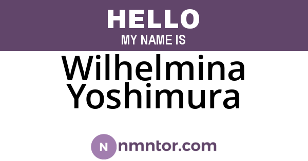 Wilhelmina Yoshimura
