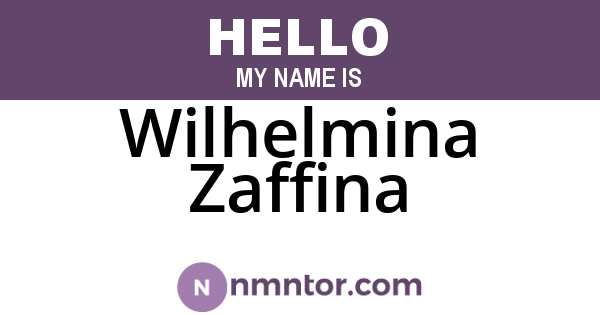 Wilhelmina Zaffina