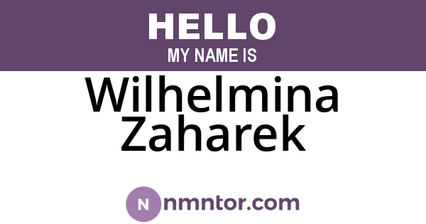 Wilhelmina Zaharek