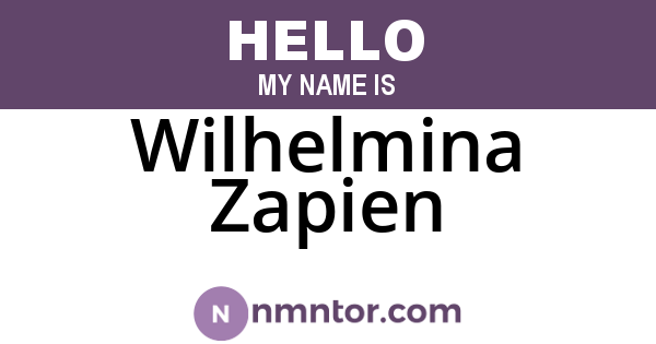 Wilhelmina Zapien