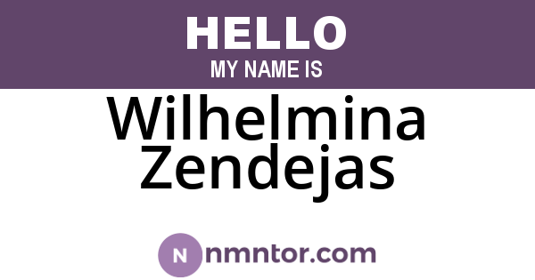 Wilhelmina Zendejas