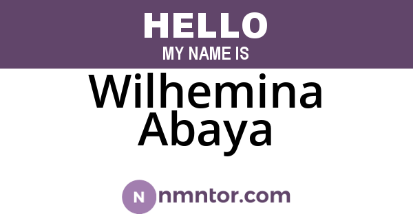 Wilhemina Abaya