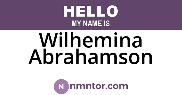 Wilhemina Abrahamson