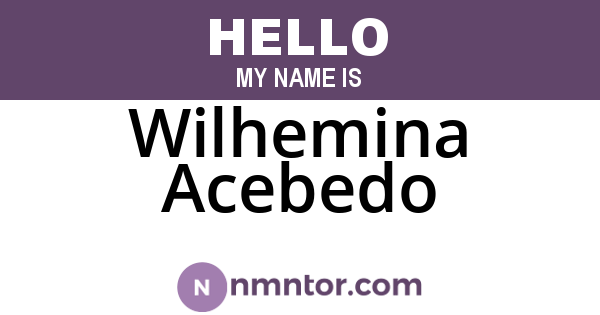 Wilhemina Acebedo