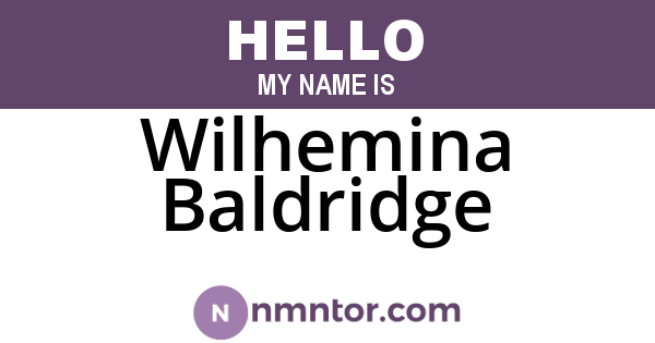 Wilhemina Baldridge