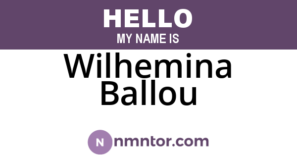 Wilhemina Ballou