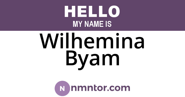 Wilhemina Byam