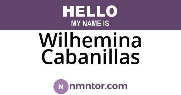Wilhemina Cabanillas