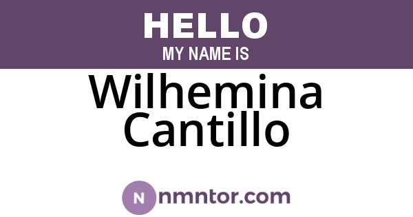 Wilhemina Cantillo