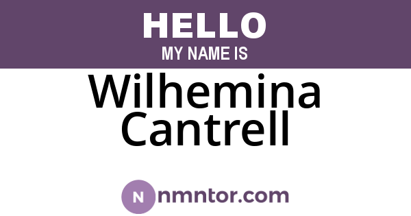Wilhemina Cantrell