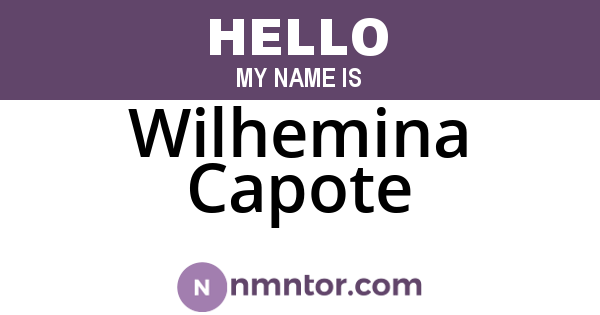 Wilhemina Capote