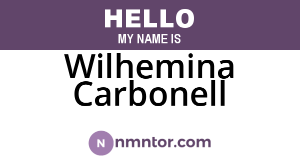 Wilhemina Carbonell