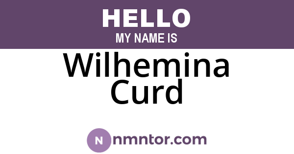 Wilhemina Curd