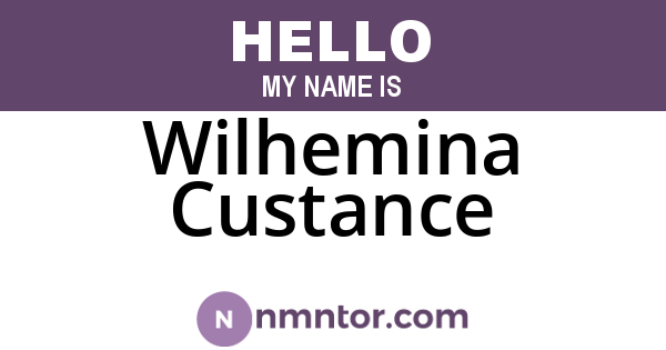 Wilhemina Custance