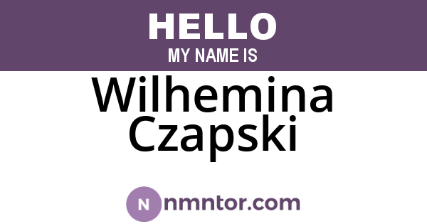 Wilhemina Czapski