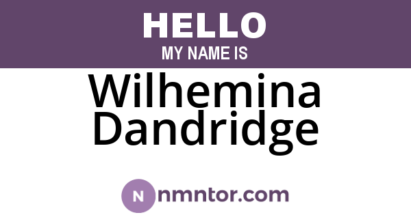 Wilhemina Dandridge