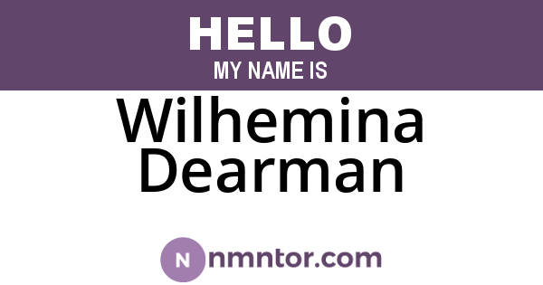 Wilhemina Dearman