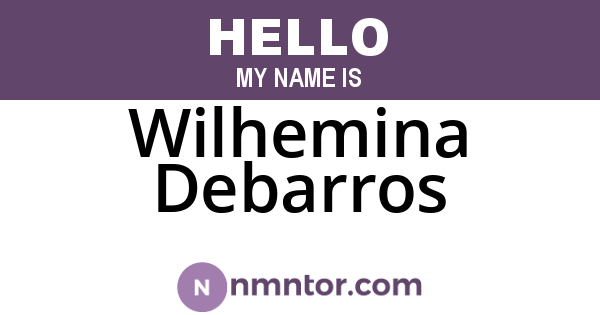 Wilhemina Debarros