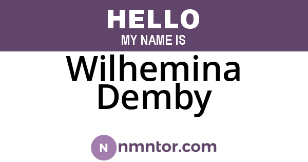 Wilhemina Demby