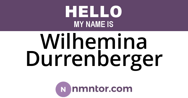 Wilhemina Durrenberger