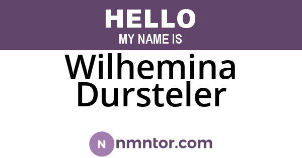 Wilhemina Dursteler