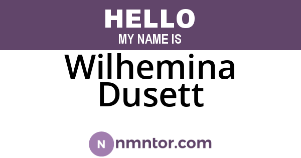 Wilhemina Dusett