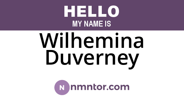 Wilhemina Duverney